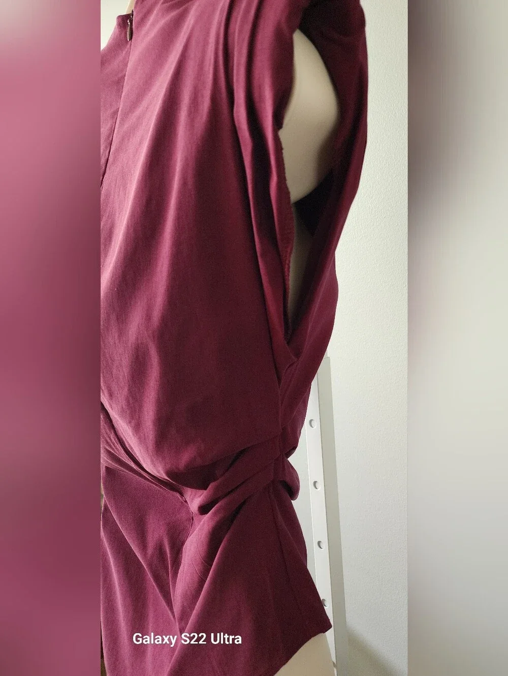 Women’s Draped Mock Neck Top - Berry